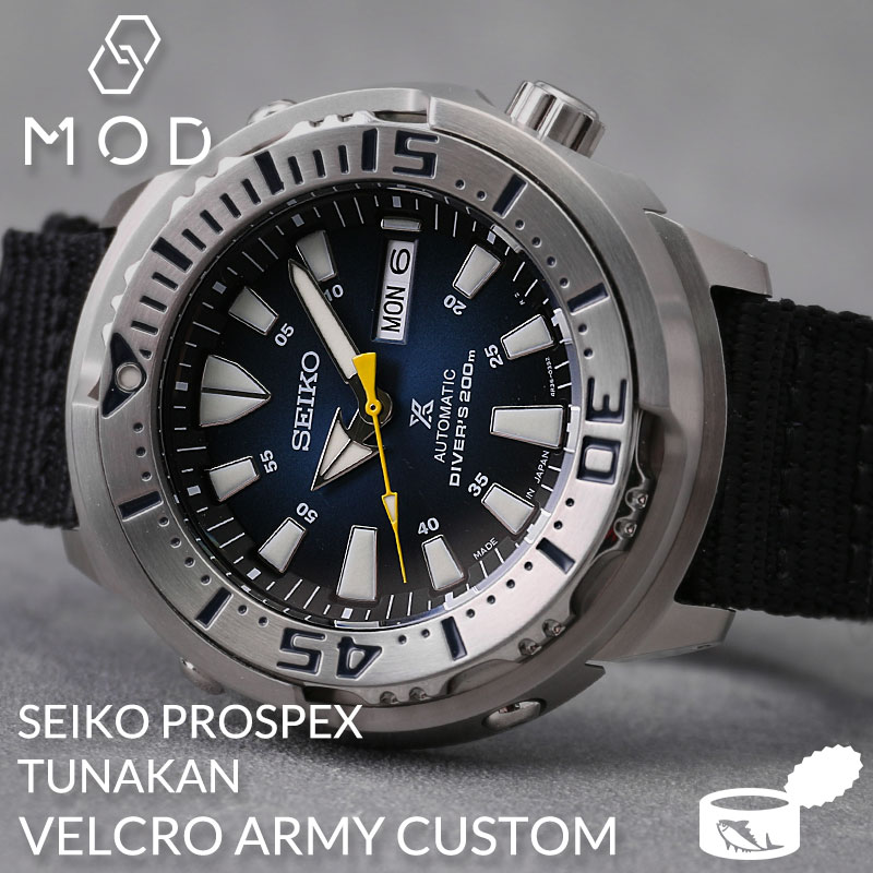 【当店限定】カスタム セイコー 腕時計 SEIKO 時計 プロスペックス SBDY053 SBDY055 ダイバーズ ウォッチ ツナ缶 ツナ ツナカン PROSPEX ベルクロ マジックテープ ベルト ストラップ ナイロン メンズ 人気 ダイバーズウォッチ ダイバー スキューバ 防水 ダイバーウォッチ