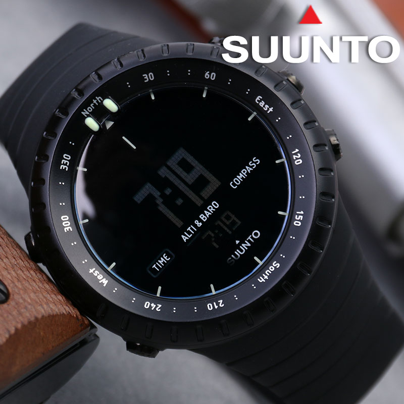 スント コア 腕時計 SUUNTO CORE 時計 スントコア オールブラック SUUNTOCORE 腕時計 スント時計 BLACK メンズ 男性 用 SS014279010 人気 アウトドア ブランド スポーツウォッチ 高度計 気圧計 コンパス 水深計 スポーツ デジタル キャンプ 山登り 登山 トレッキング