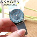 スカーゲン スカーゲン 腕時計 SKAGEN 時計 スカーゲン時計 GRENEN LILLE レディース 女性 人気 ブランド おすすめ おしゃれ 北欧 シンプル 見やすい 日付 カレンダー 水色 革ベルト 小さめ 華奢 小ぶり 社会人 恋人 彼女 妻 娘 母 誕生日 記念日 就職 入学 退職 祝い プレゼント ギフト