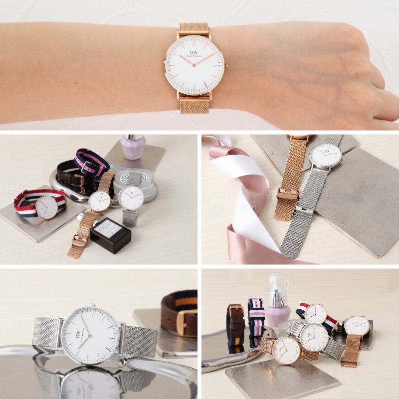 2点おまとめ◎ラシットトート&amp;ダニエルウェリントン　時計　ベルト付き 楽天市場】【 For Daniel Wellington 】本革 本皮 時計ベルト 時計