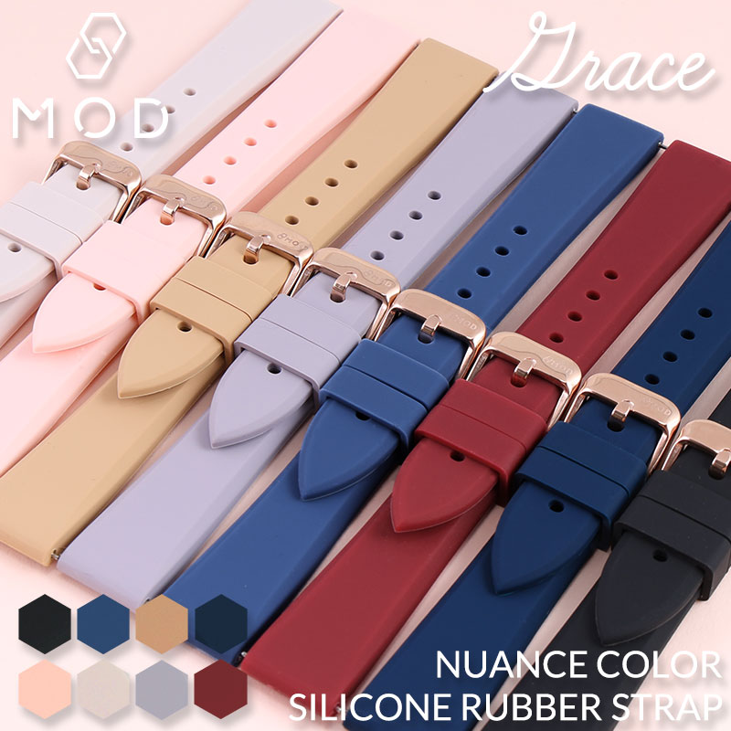 MOD SILICON RUBBER STRAP GRACE ꥳ ȥå  ӻ  饰 18mm ٥  ɿ...