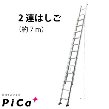 【12/1〜1/1はエントリーでポイント10倍】【 はしご 梯子 7m 】送料無料 ! 軽量 ! スタンダードタイプの2連はしご(7.31m) 伸縮 2EX-70 2連 アルミ(個人宅宅配不可商品)