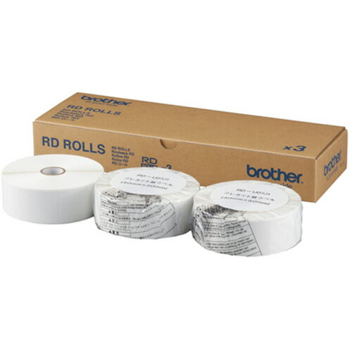 【お取寄せ品】 ブラザー RDロール プレカット紙ラベル ラベルサイズ40×50mm 1341枚/ロール RD−U07J1 1箱(3ロール) 【送料無料】