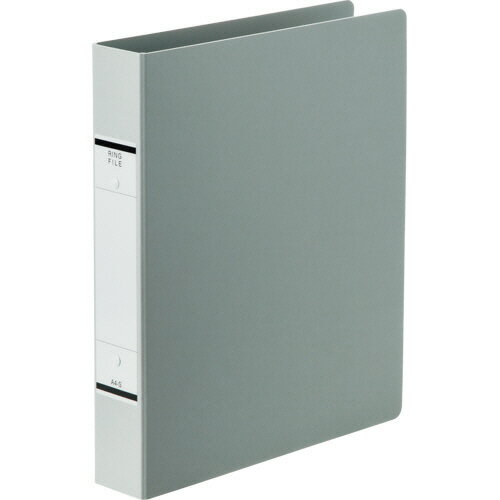 TANOSEE Oリングファイル(紙表紙) A4タテ 2穴 320枚収容 リング内径39mm 背幅52mm ソフトグレー 1冊