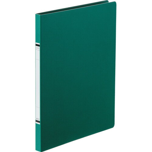TANOSEE クランプファイル(紙表紙) A4タテ 100枚収容 10mmとじ 背幅18mm 緑 1冊