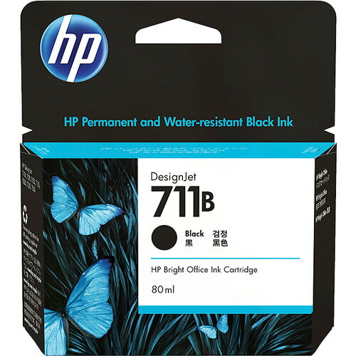 HP　HP711B　インクカートリッジ　ブラック　80ml　3WX01A　1個 【送料無料】