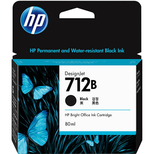 HP　HP712B　インクカートリッジ　ブラック　80ml　3ED29A　1個 【送料無料】 1