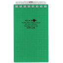 【お取寄せ品】 リヒトラブ AQUA DROPs ツイストノート(メモサイズ) 8穴 5mm方眼罫 リーフ40枚付属 緑 N-1661-7 1冊