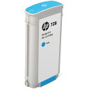 HP HP728 インクカートリッジ シアン 130mL F9J67A 1個 【送料無料】