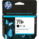 HP HP711B インクカートリッジ ブラック 80mL 3WX01A 1個 【送料無料】