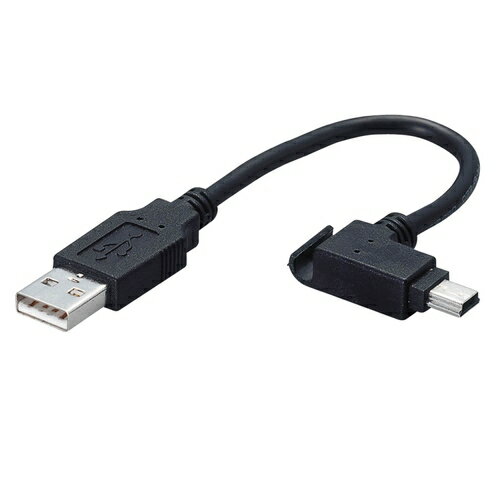 【お取寄せ品】 エレコム　モバイルmini　USB2．0ケーブル　（A）オス−mini（B）オス　ブラック　0．1m..