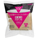 ●ハリオV60　02タイプ（1〜4杯用）のペーパーフィルター、みさらし100枚入です。●円すい形。●杯数／1〜4杯用●色／茶●材質／パルプ100％みさらし●原産国／日本●1パック＝100枚●メーカー／ハリオグラス●型番／VCF-02-100M●JANコード／4977642723351※メーカー都合によりパッケージ・仕様等が予告なく変更される場合がございます。ご了承ください。本商品は自社サイトでも販売しているため、ご注文のタイミングにより、発送までにお時間をいただいたり、やむをえずキャンセルさせていただく場合がございます。※沖縄へのお届けは別途1650円(税込)の送料がかかります。