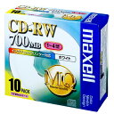 マクセル データ用CD−RW 700MB 4倍速 ホワイトプリンタブル 5mmスリムケース CDRW80PW.S1P10S 1パック（10枚）