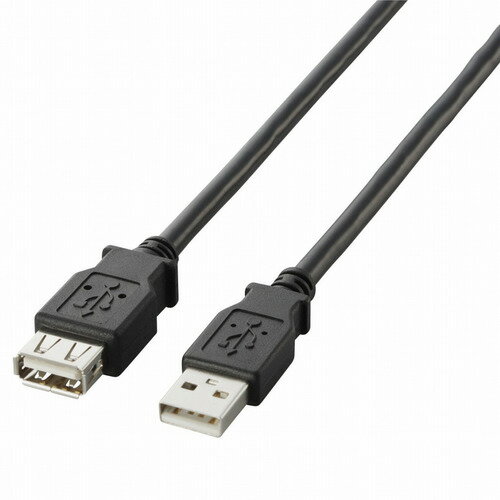 エレコム　USB2．0延長ケーブル　（A）オス−（A）メス　ブラック　3．0m　RoHS指令準拠（10物質）　U2C−E30BK　1本