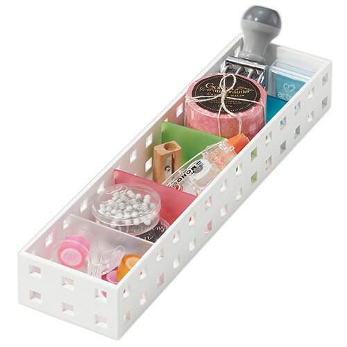 ぱーそなるたのめーるの吉川国工業所　スリムケース　Lサイズ　ホワイト／グレー　CB−9008S（WG）　1個｜アングル2