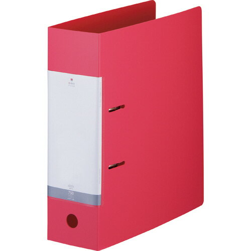 リヒトラブ　リクエスト　D型リングファイル　A4タテ　2穴　750枚収容　75mmとじ　背幅88mm　赤　G2290..