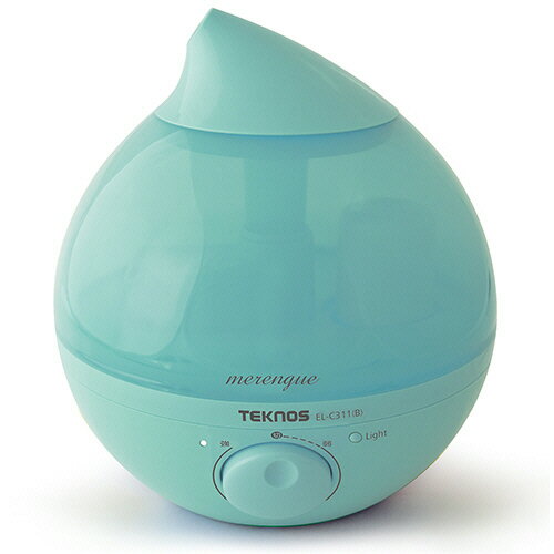 千住　TEKNOS　LED　滴型超音波加湿器　メレンゲ（Ag＋カートリッジ）　2．8L　ブルー　EL−C311（B）　..