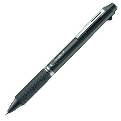 ぺんてる　エナージェル　3色ボールペン　（軸色：ダークグレー）　XBLC35N　1本