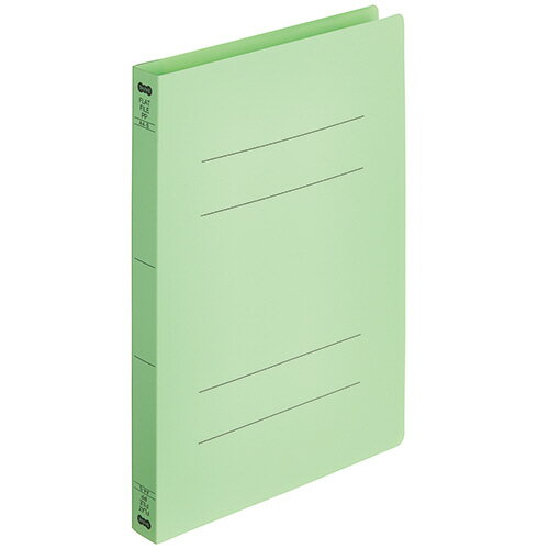 TANOSEE　フラットファイル厚とじ（PP）　A4タテ　250枚収容　背幅28mm　グリーン　1パック（5冊）