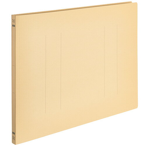 TANOSEE　フラットファイルE（エコノミー）　A3ヨコ　150枚収容　背幅18mm　イエロー　1パック（10冊）