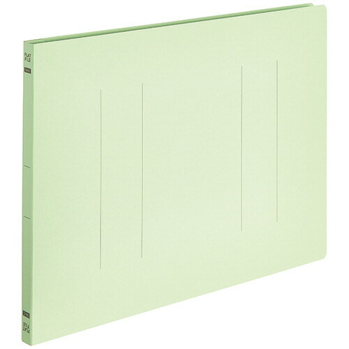 TANOSEE　フラットファイルE（エコノミー）　B4ヨコ　150枚収容　背幅18mm　グリーン　1パック（10冊）