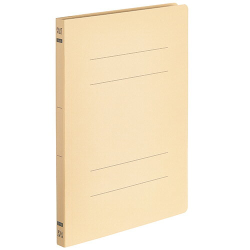 TANOSEE　フラットファイルE（エコノミー）　B5タテ　150枚収容　背幅18mm　イエロー　1パック（10冊）
