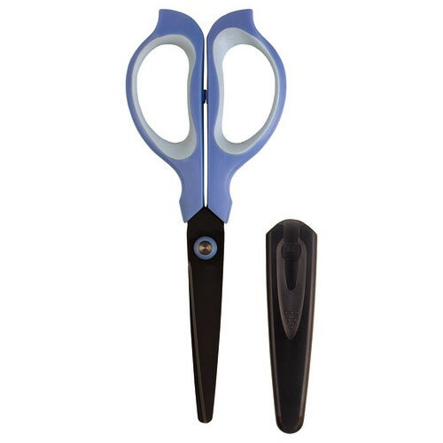 プラス フィットカット イージーグリップ フッ素加工 キャップ付 刃渡り65mm ブルー SC−165SF 1本