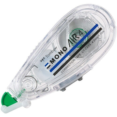 トンボ鉛筆　修正テープ　モノエアー　つめ替えタイプ　本体　4．2mm幅×10m　緑　CT−CAX4　1個