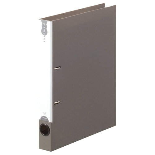 TANOSEE　Dリングファイル　A4タテ　2穴　200枚収容　20mmとじ　背幅38mm　ダークグレー　1冊