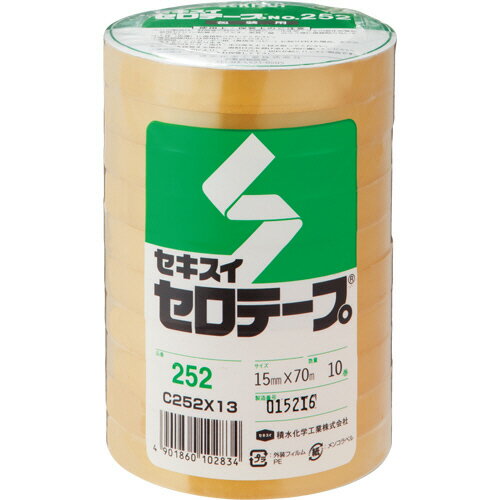 積水化学　セロテープ　No．252　15mm×70m　C252X13　1パック（10巻）