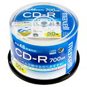 マクセル　データ用CD−R　700MB　2−48倍速　ホワイトワイドプリンタブル　スピンドルケース　CDR700S．WP．50SP　1パック（50枚）