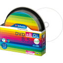 バーベイタム　データ用DVD＋R　DL　8．5GB　8倍速　ワイドプリンタブル　スピンドルケース　DTR85HP10SV1　1パック（10枚）