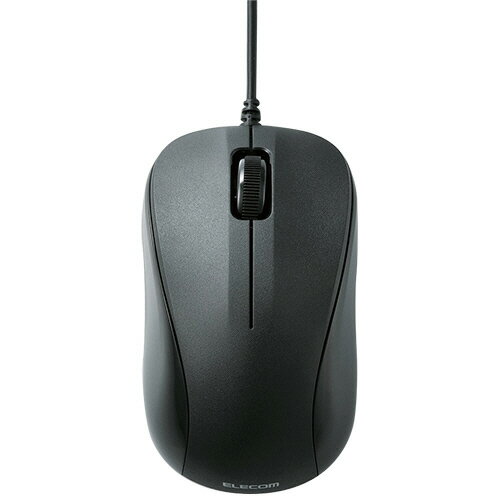 エレコム　USB光学式マウス　3ボタン　Sサイズ　ブラック　RoHS指令準拠（10物質）　M−K5URBK／RS　1個(2)