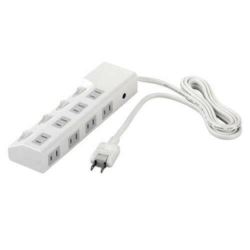 バッファロー　2ピン式電源タップ　8個口タイプ　雷サージ防止／個別スイッチ4個付　ホワイト　3m　BST..