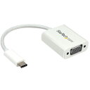 【お取寄せ品】 StarTech.com USB TypeC-VGA変換アダプタ USB Type-C(オス)-アナログRGB ホワイト CDP2VGAW 1個 【送料無料】(2)