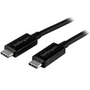 StarTech.com USB3.1ケーブル Type-Cオス(24ピン)-Type-Cオス(24ピン) ブラック 1m USB31CC1M 1本