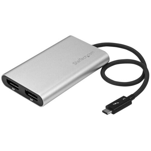 【お取寄せ品】 StarTech．com　Thunderbolt　3−2ポートDisplayPort変換アダプタ　4K／60Hz　TB32DP2T　1個 【送料無…