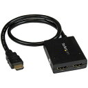 StarTech.com 2出力対応 4K HDMI 分配器スプリッター USBバスパワー/ACアダプタ対応 4K 30Hz ST122HD4KU 1台 【送料...