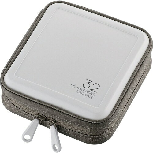 【お取寄せ品】 エレコム　Blu−ray・CD・DVD対応ファスナーケース　32枚収納　ホワイト　CCD−HB32WH　1個