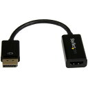 【お取寄せ品】 StarTech.com DisplayPort−HDMI 4K オーディオ/ビデオ アクティブ変換アダプタ DP2HD4KS 1個...