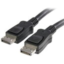 【お取寄せ品】 StarTech．com　ラッチ付きDisplayPort1．2ケーブル　ブラック　5m　オス／オス　4K対応　DISPL5M　1本 【送料無料】