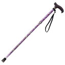 【お取寄せ品】 ひまわり ささえ 4つ折伸縮ステッキ V4型タイプ 76~88cm 花柄 紫 VO4461 1本 【送料無料】