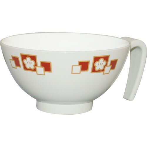 台和　取っ手付き飯碗　梅花　赤　HS−N43　1個