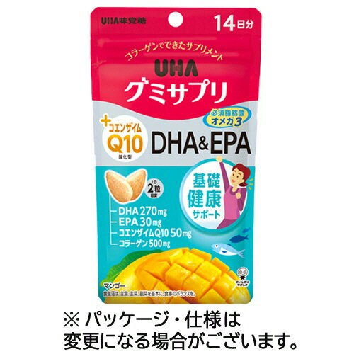【お取寄せ品】 UHA味覚糖　グミサプリ　CoQ10＋DHA＆EPA　14日分　1パック（28粒）