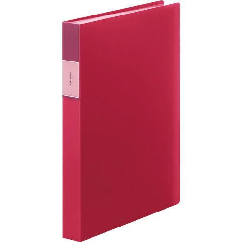  キングジム　FAVORITES　クリアーファイル（透明）　A4タテ　60ポケット　背幅34mm　赤　FV166－3Tアカ　1冊
