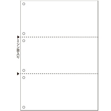 ヒサゴ　マルチプリンタ帳票　複写タイプ　A4　ノーカーボン　白紙　3面　6穴　BPC2005　1冊（100枚）
