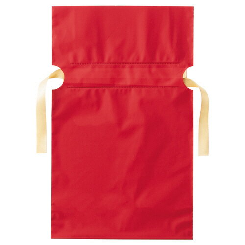 店研創意 ストア・エキスプレス 梨地リボン付ギフトバッグ レッド 17cm 1パック(20枚)