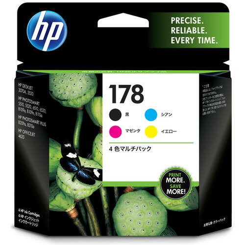 HPHP178インクカートリッジ4色マルチパックCR281AA1箱(4個:各色1個)