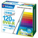 バーベイタム 録画用DVD−R 120分 1−16倍速 ホワイトワイドプリンタブル 5mmスリムケース VHR12JP10V1 1パック 10枚 