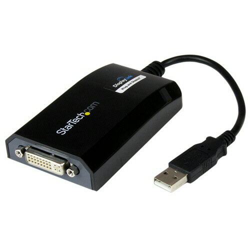 【お取寄せ品】 StarTech．com　USB　2．0−DVIディスプレイ変換アダプタ　オス／メス　ブラック　1920×..